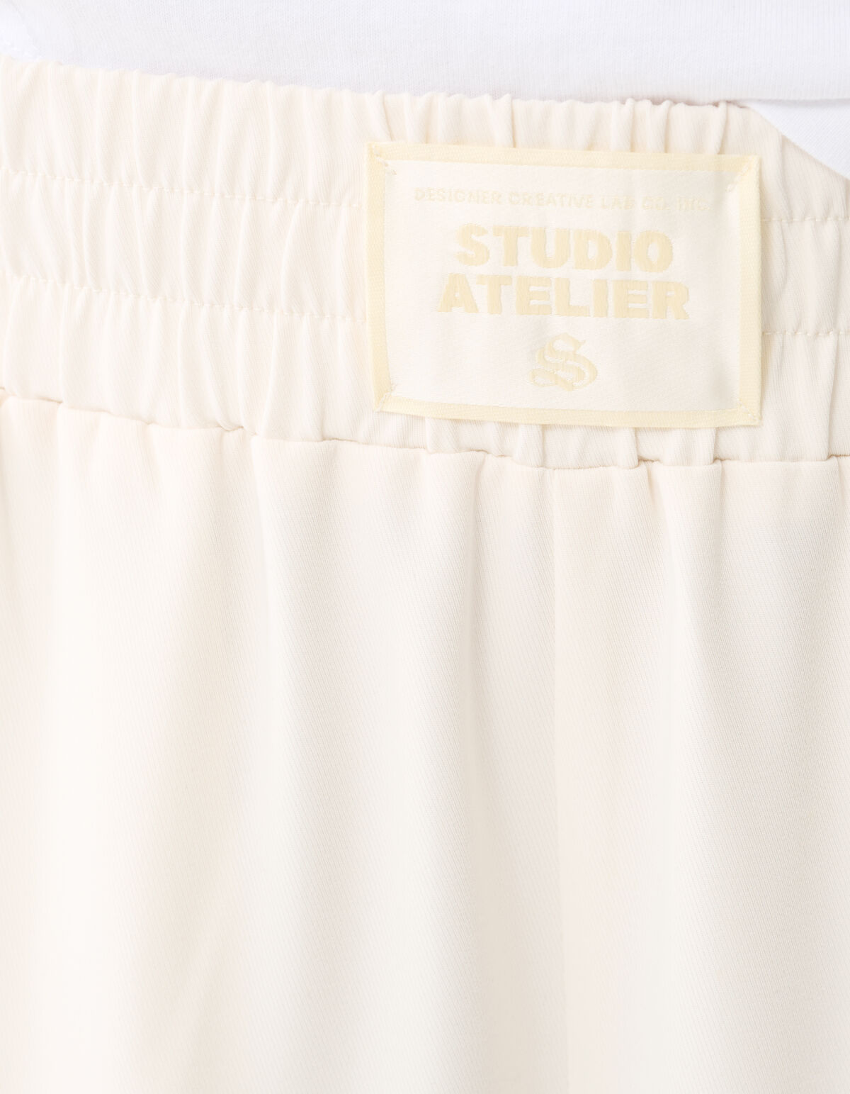 Sporty Wide Leg Broek Gebroken Wit SHOEBY WOMEN