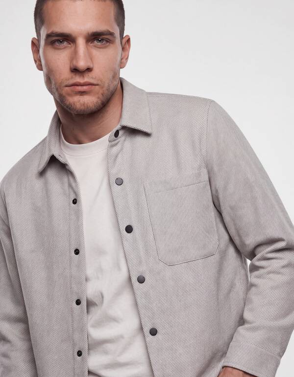 Soft Keper Overshirt Lichtgrijs SHOEBY MEN