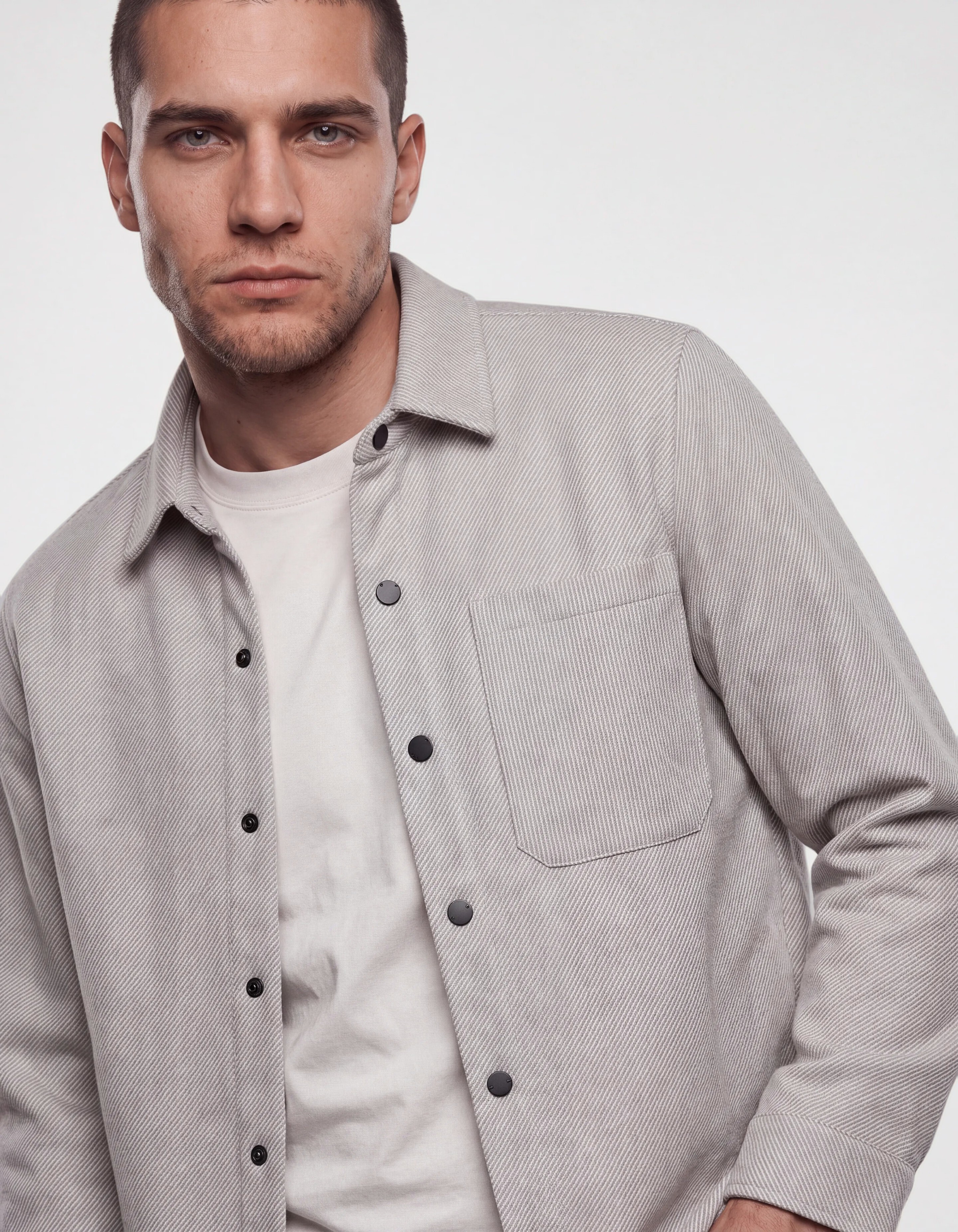 Soft Keper Overshirt Lichtgrijs SHOEBY MEN