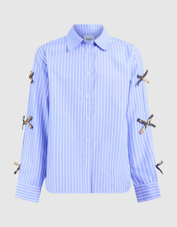 Strik Striped Blouse Blauw SHOEBY GIRLS