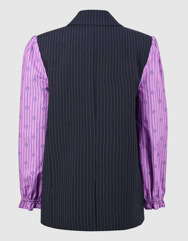 Smiley Pinstripe Blazer Donkerblauw SHOEBY GIRLS