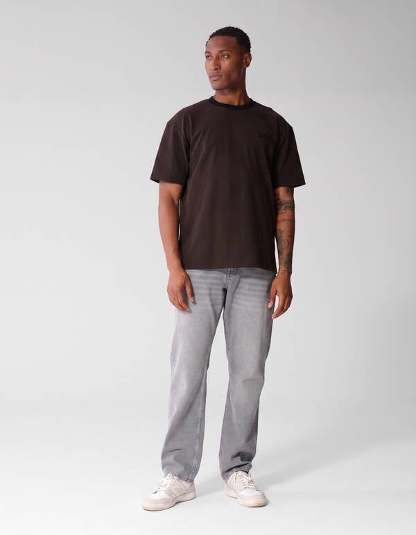 Honeycomb T-shirt Donkerbruin SHOEBY MEN