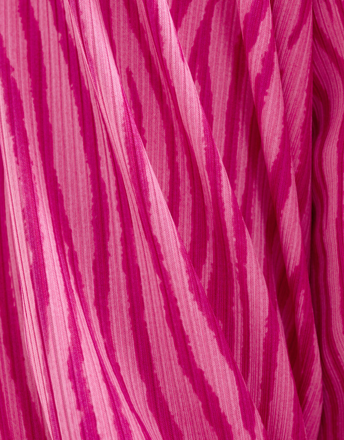 Zebra Print Rib Top Roze SHOEBY WOMEN