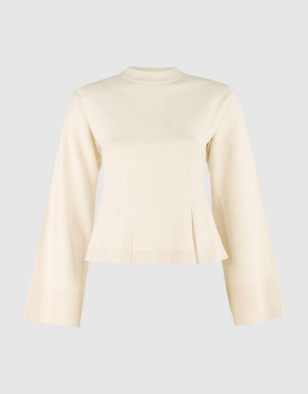 Peplum Gebreide Trui Ecru SHOEBY WOMEN