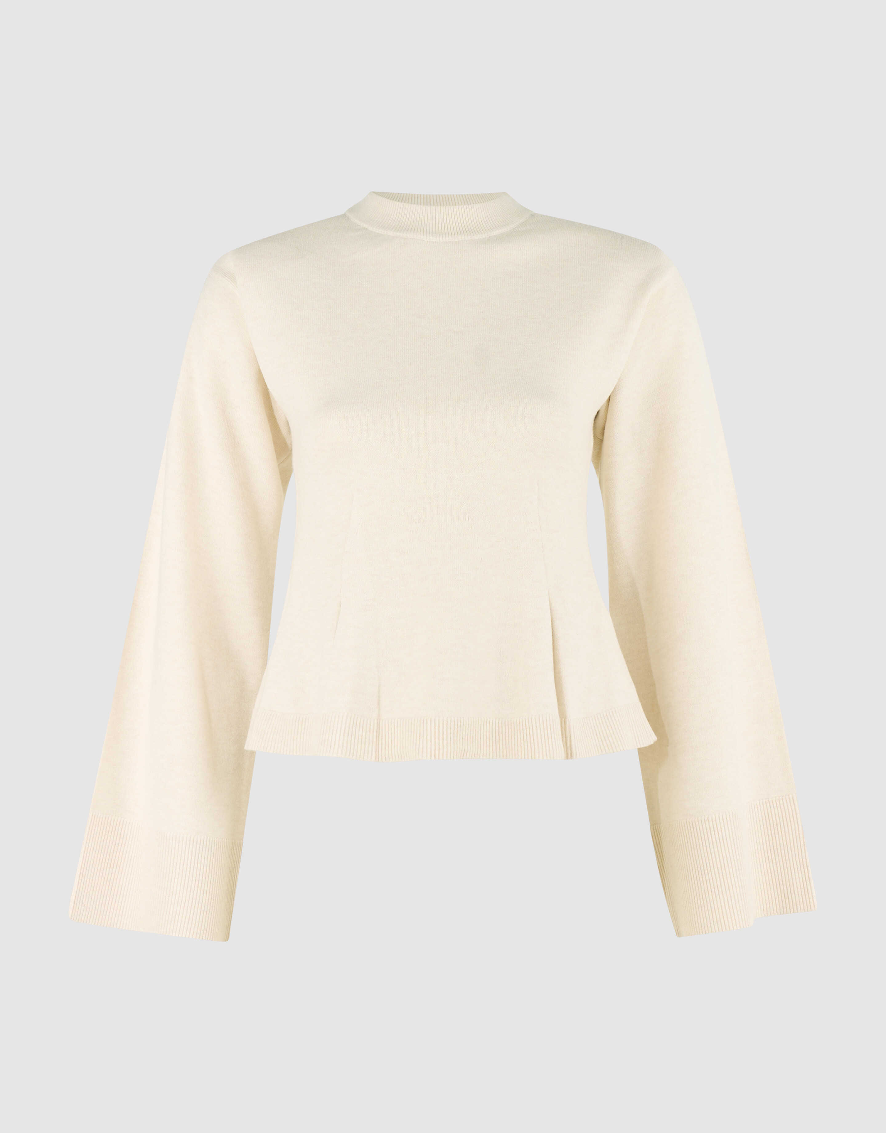 Peplum Gebreide Trui Ecru SHOEBY WOMEN