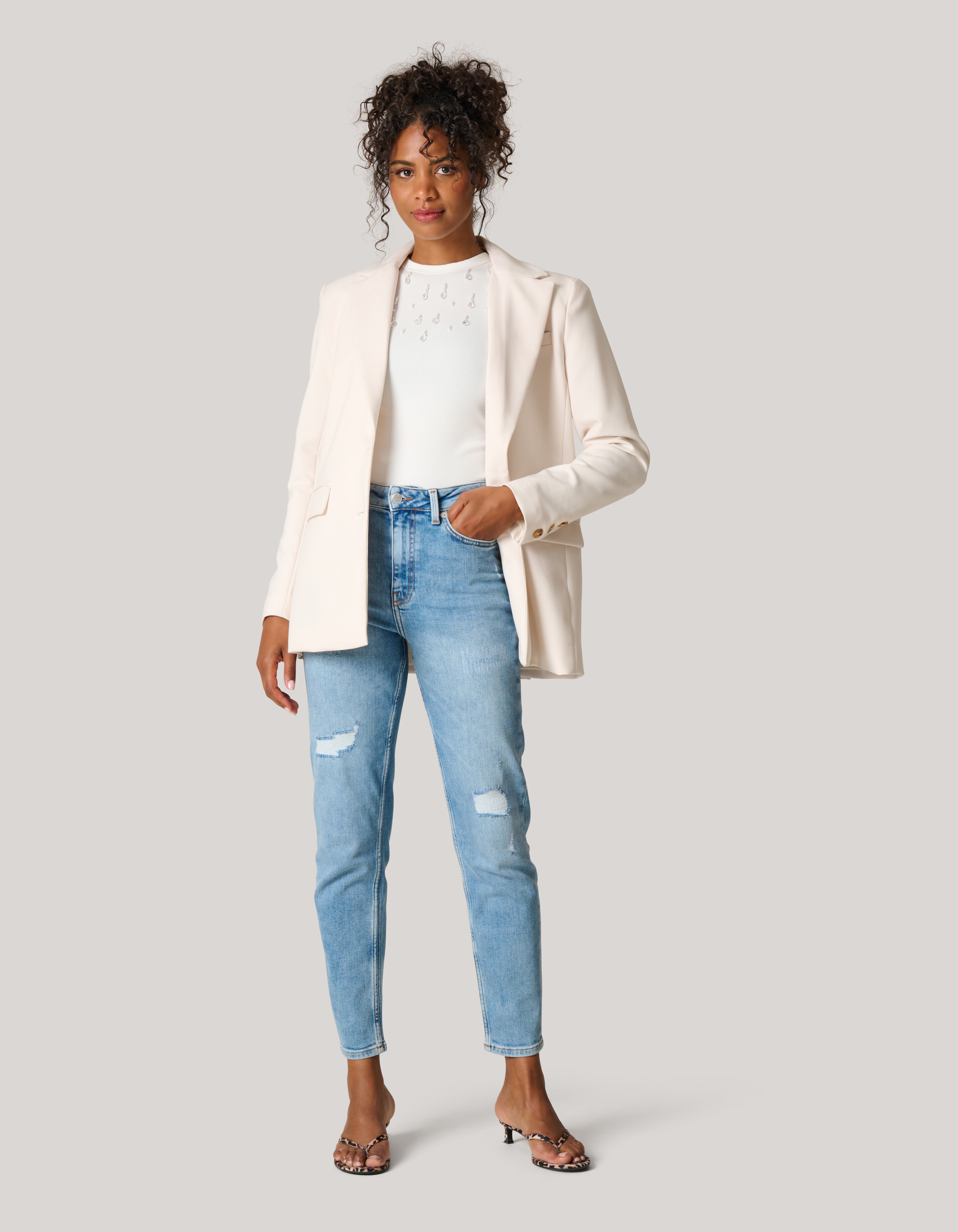 Tapered Fit Jeans Mediumstone L29 Eksept