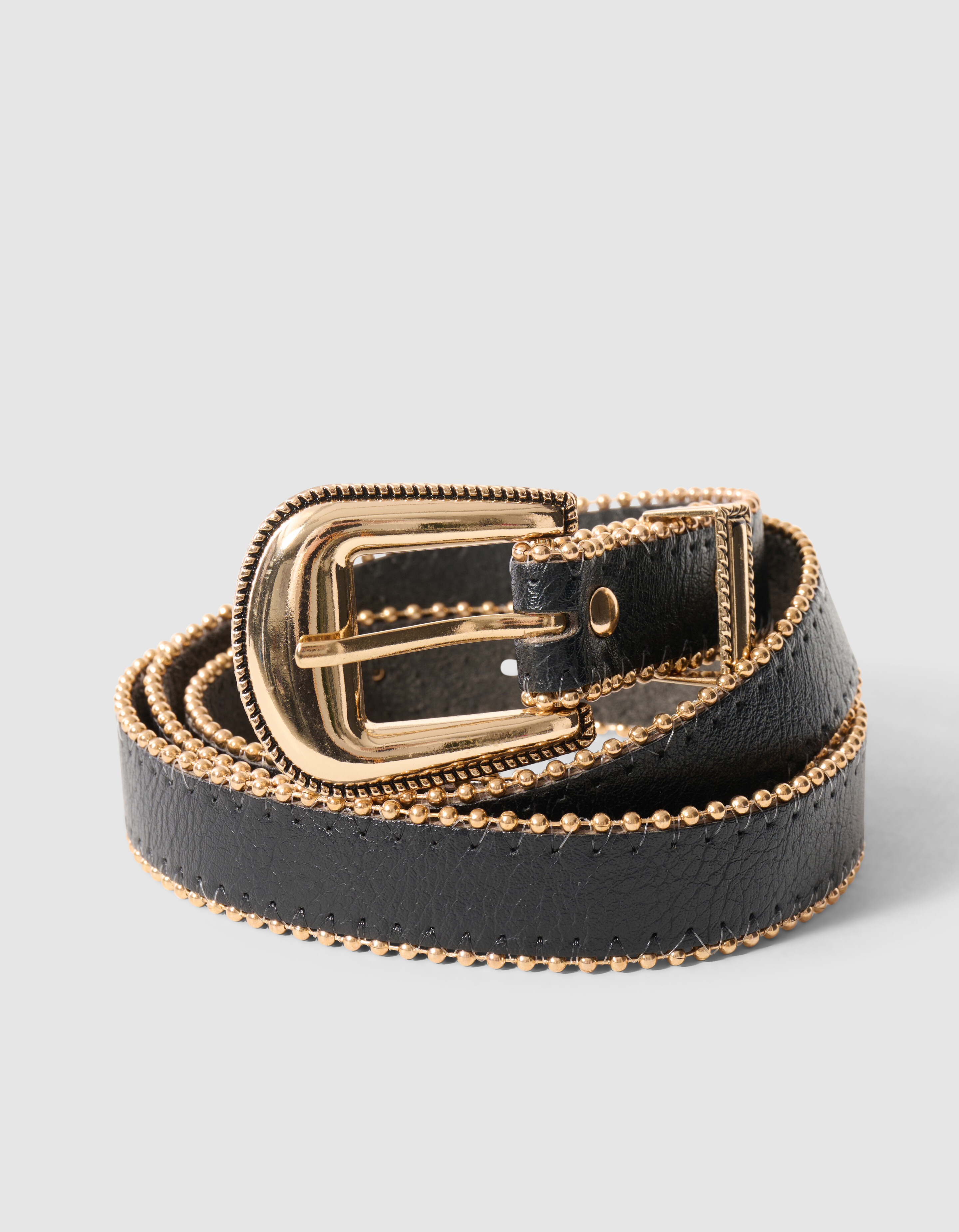 Ball Chain Riem Zwart/Goud SHOEBY ACCESSOIRES