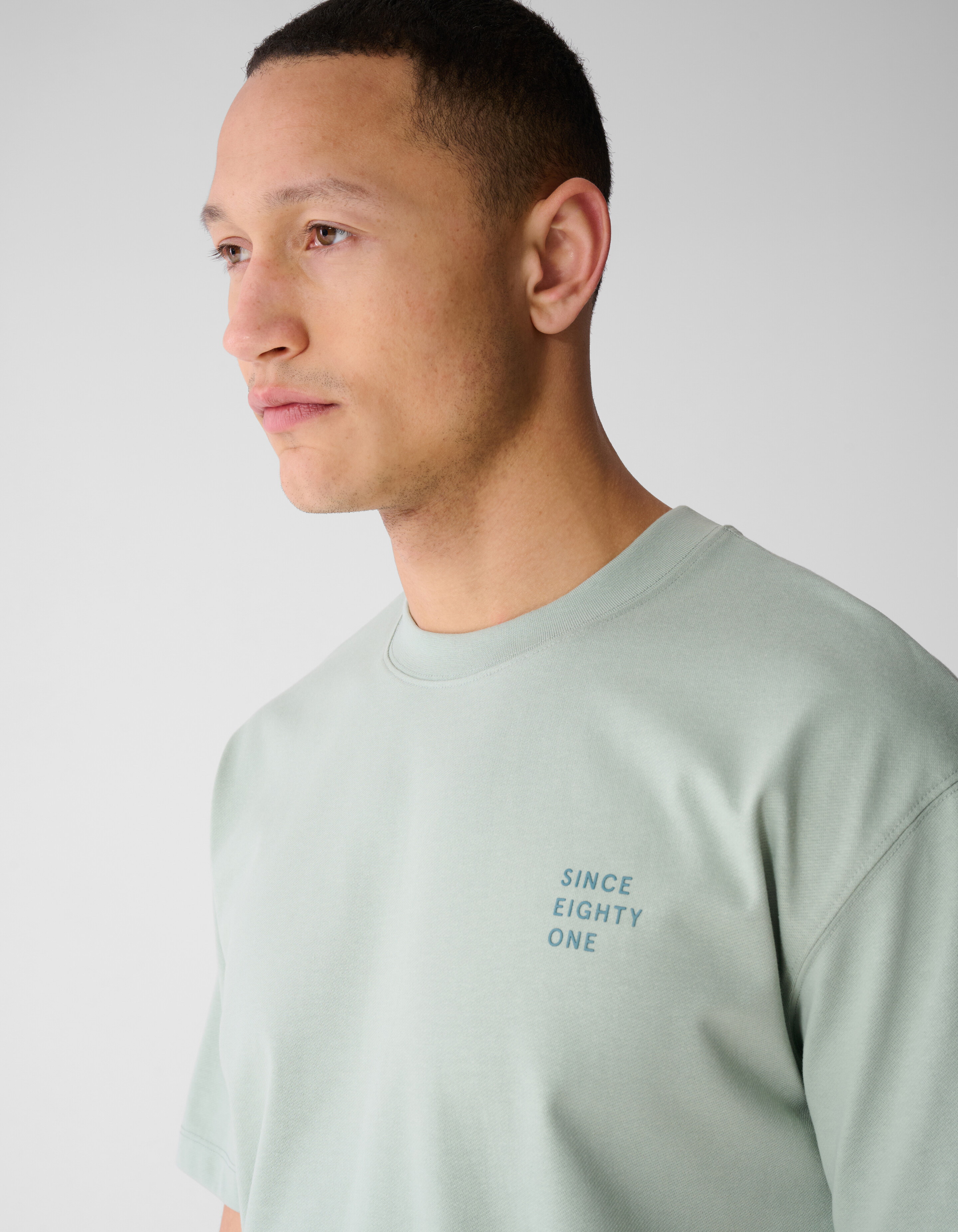 Tekst T-shirt Lichtgroen SHOEBY MEN