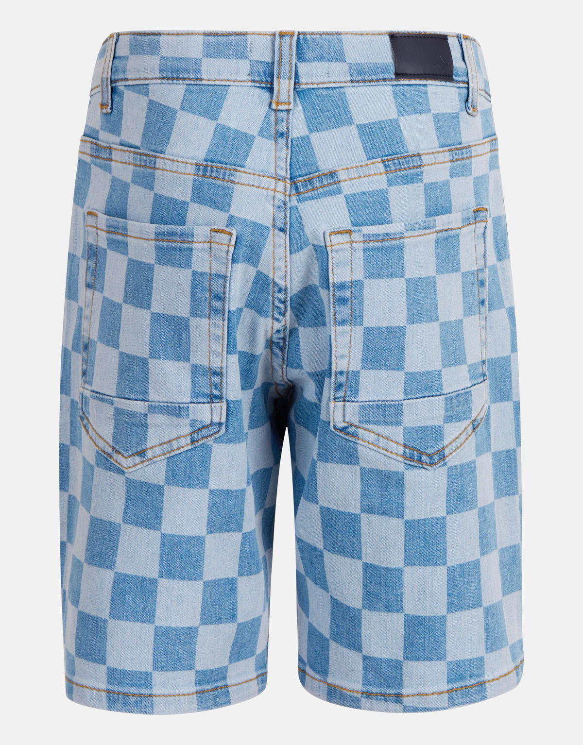 Check Denim Short Mediumstone SHOEBY BOYS