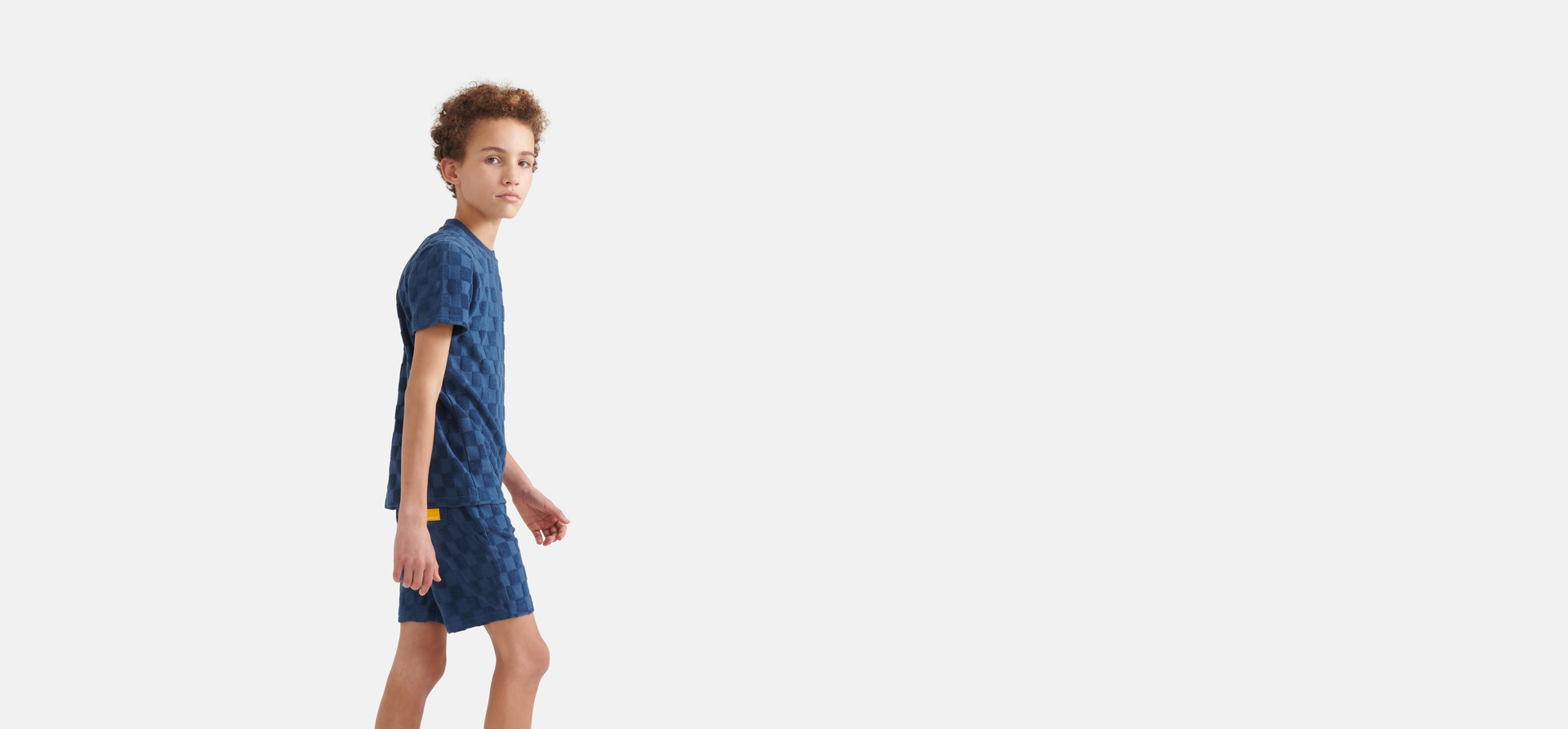Badstof T-shirt Donkerblauw SHOEBY BOYS