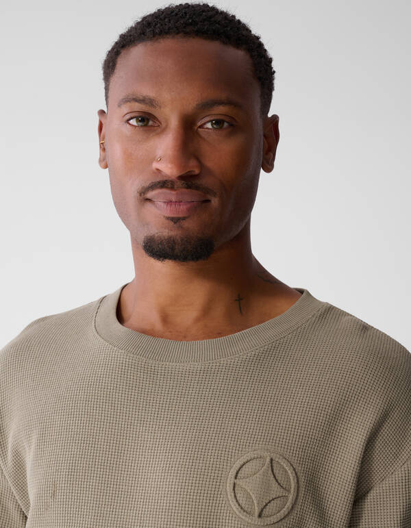 Waffle T-shirt Groen SHOEBY MEN