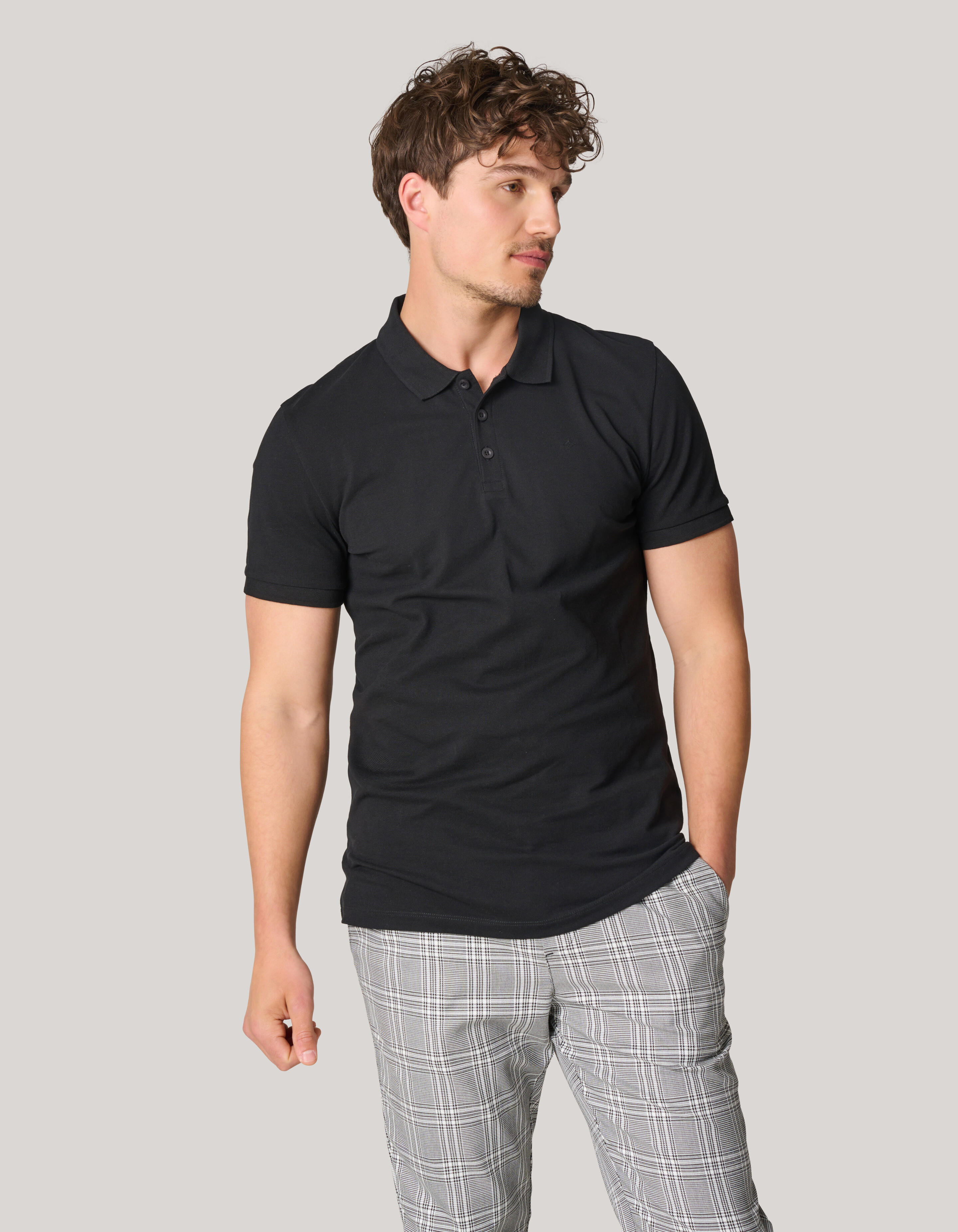 Basis Polo Zwart SHOEBY MEN