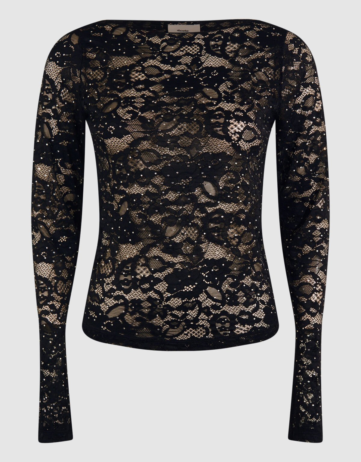 Strass Kanten Top Zwart SHOEBY WOMEN