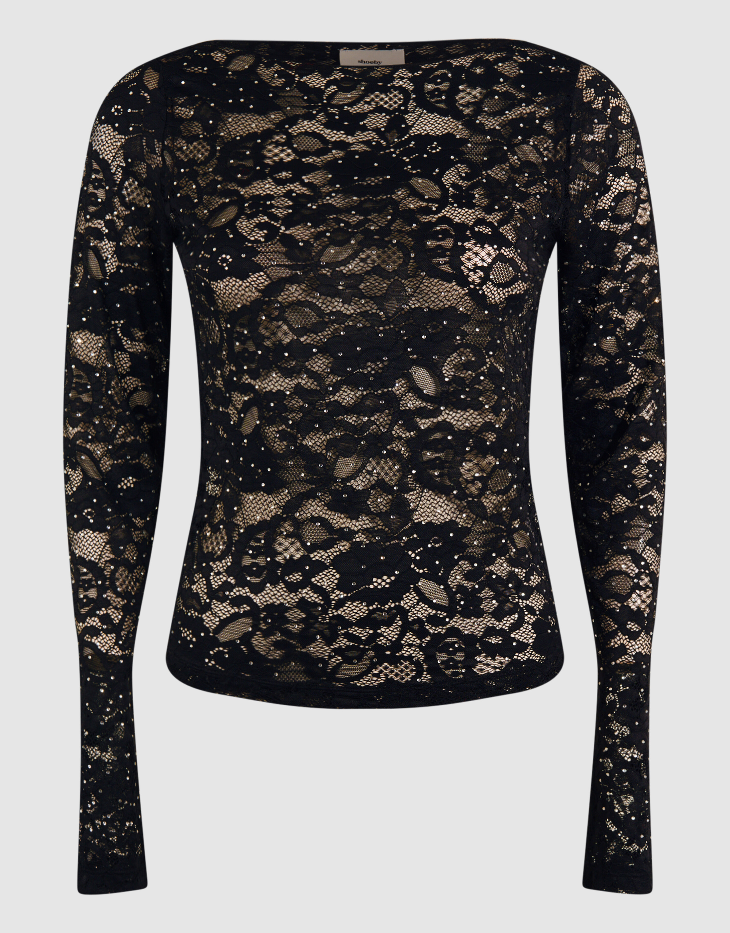 Strass Kanten Top Zwart SHOEBY WOMEN