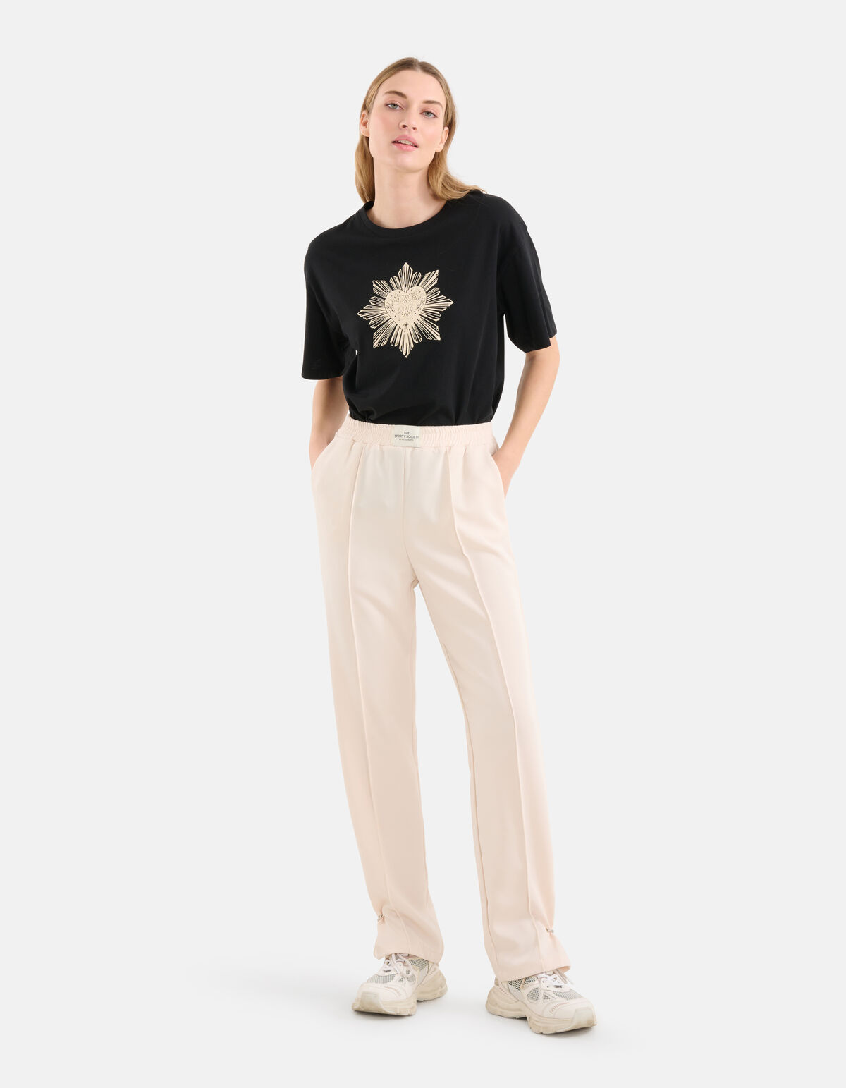 Wide Leg Broek Gebroken Wit SHOEBY WOMEN