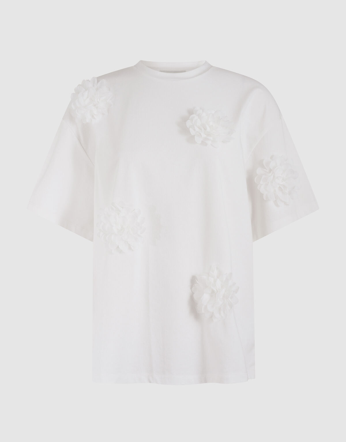 Oversized Flower T-shirt Wit By Lizzy SHOEBY WOMEN
