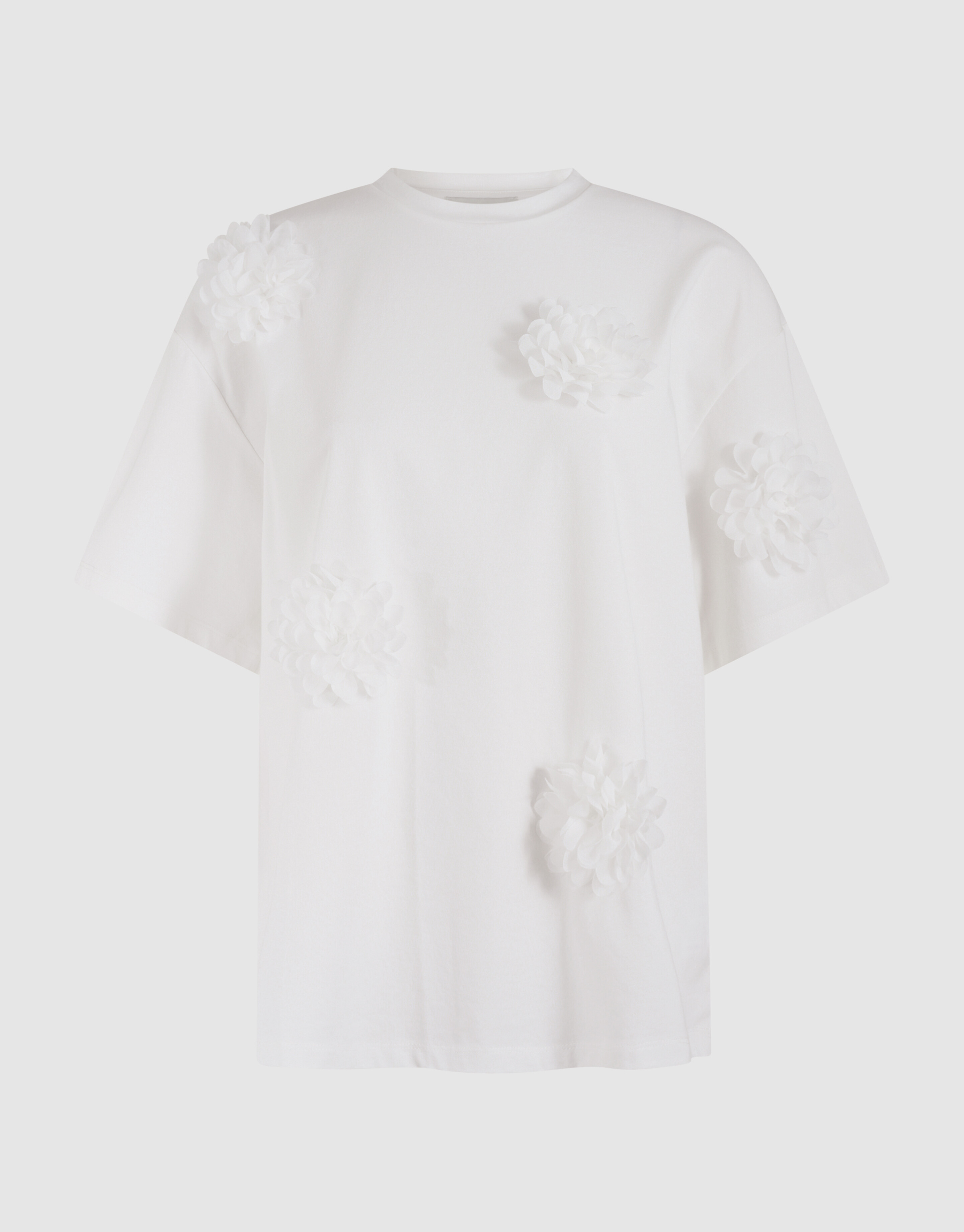 Oversized Flower T-shirt Wit By Lizzy SHOEBY WOMEN