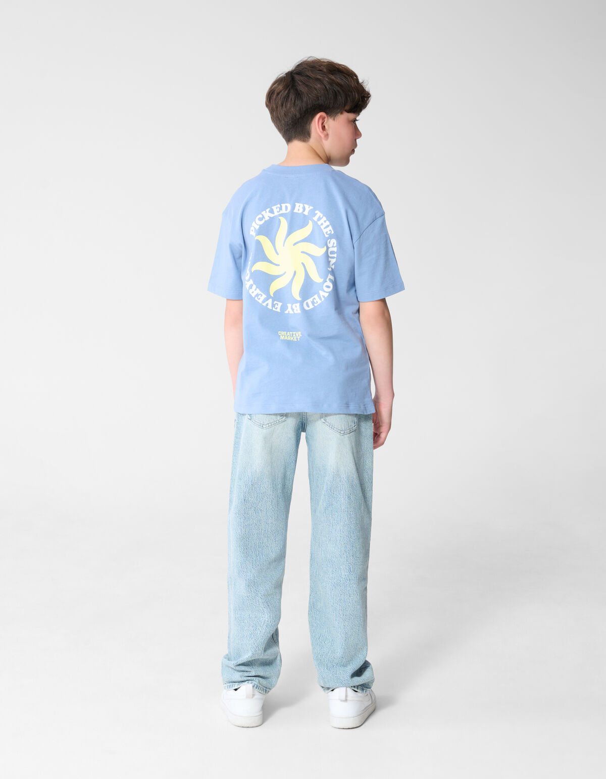 Market Artwork T-shirt Blauw SHOEBY BOYS