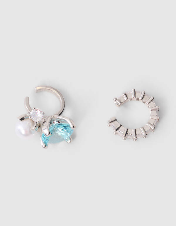 Strass Earcuff Set Zilver SHOEBY ACCESSOIRES