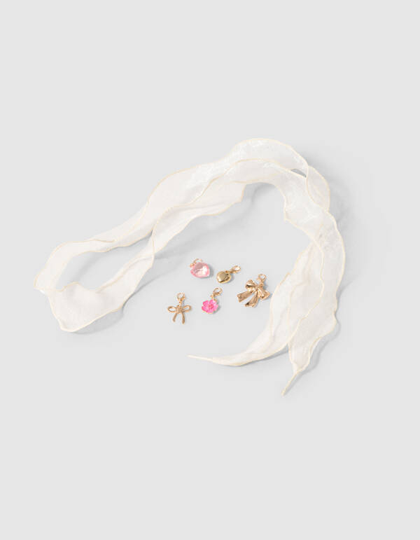 Sweet Blossom Schoenveters Wit SHOEBY ACCESSOIRES