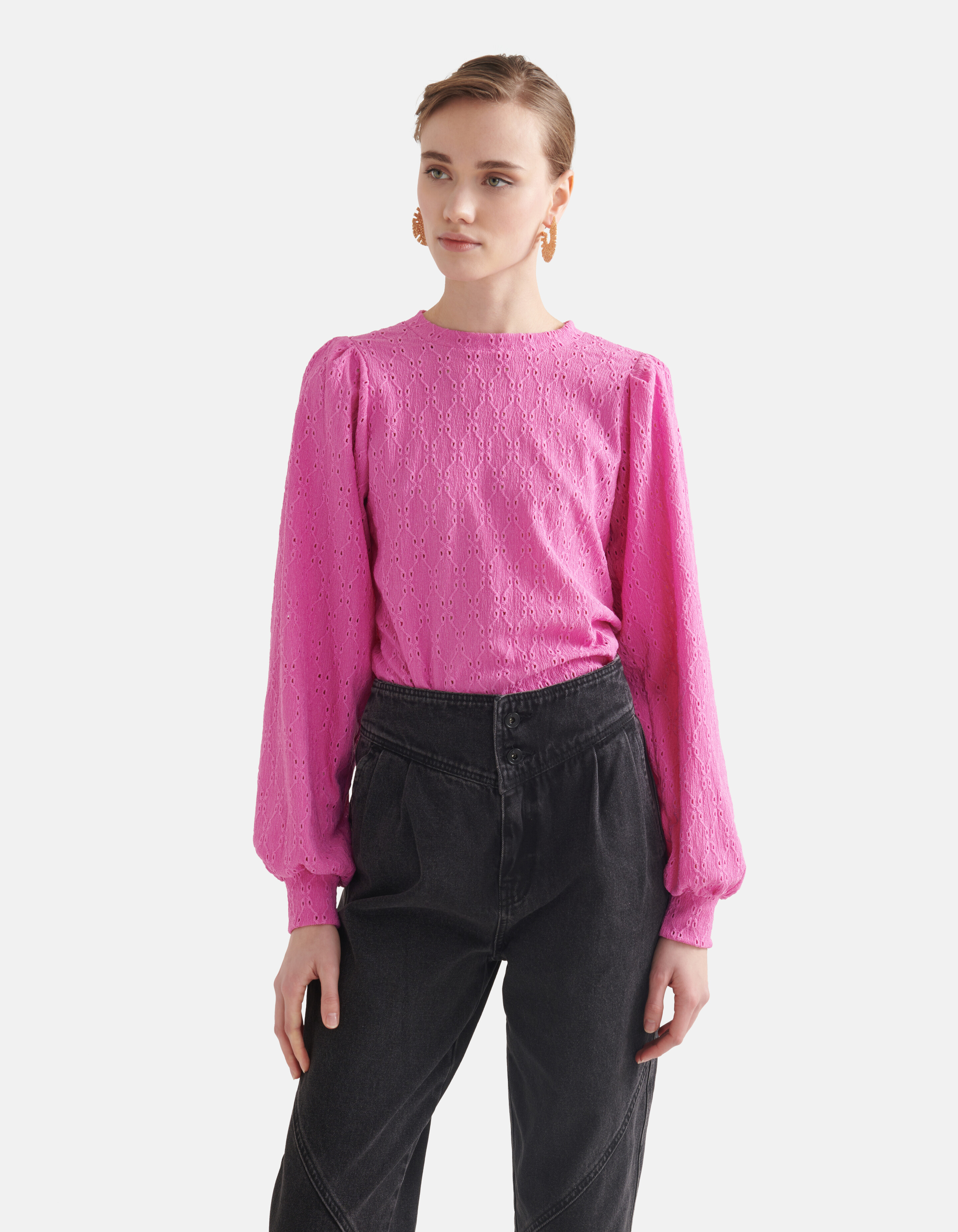 Embroidery Blouse Roze SHOEBY WOMEN