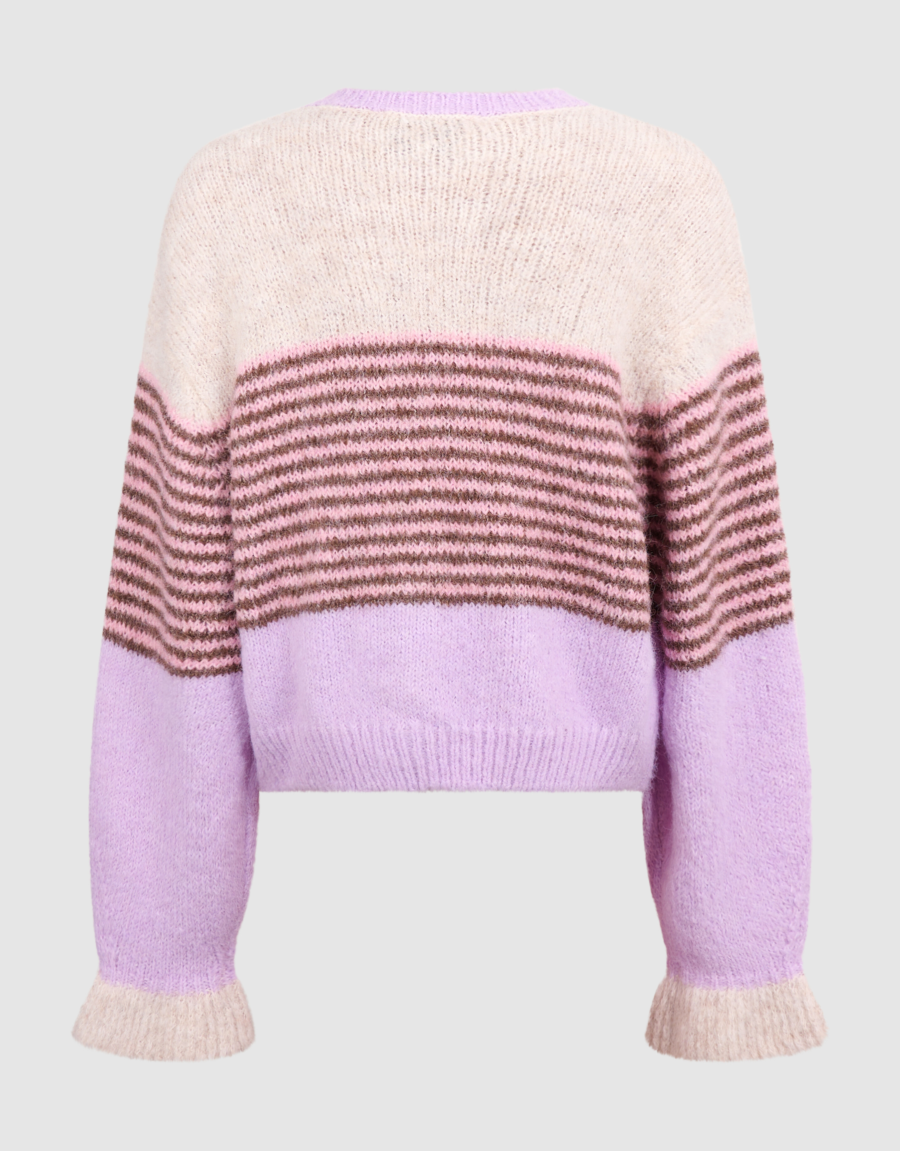 Fluffy Gestreept Vest Gebroken Wit/Paars SHOEBY GIRLS