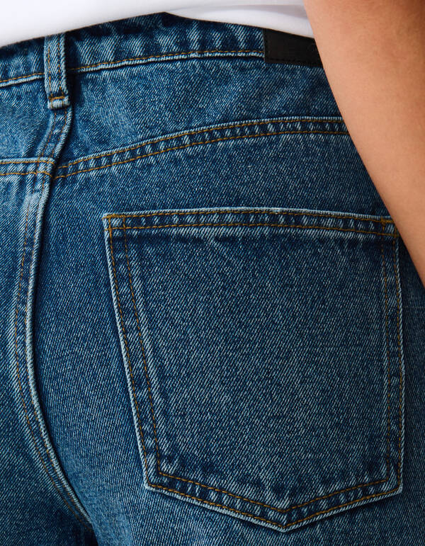 Wide Leg Fit Jeans Donkerblauw SHOEBY WOMEN