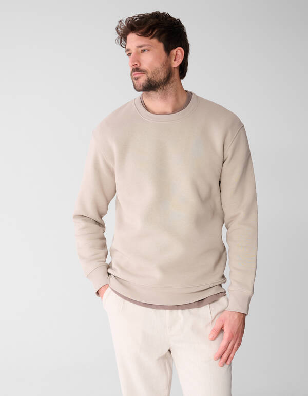 Rib Spark Sweater Lichtbruin SHOEBY MEN