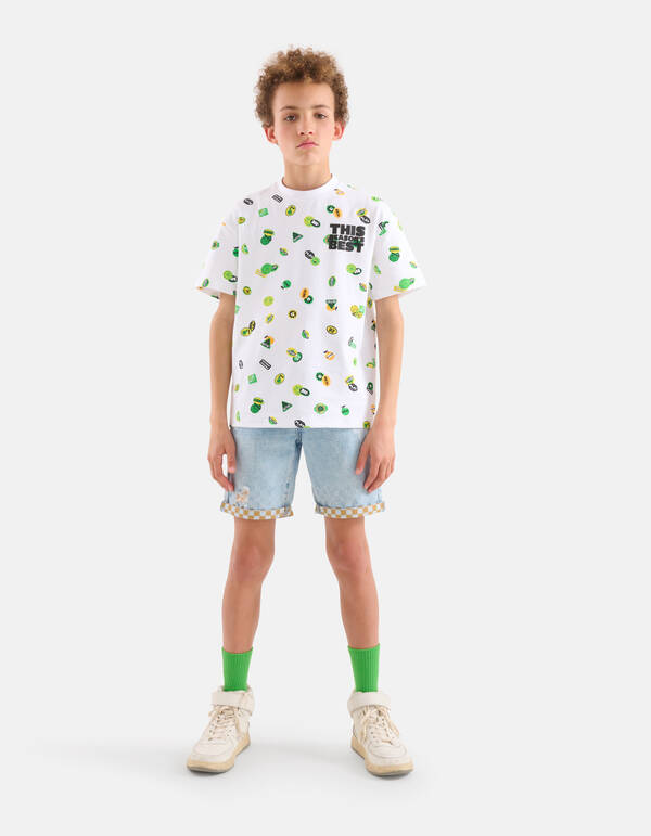 Heavy Printed T-shirt Wit By Dylan SHOEBY BOYS