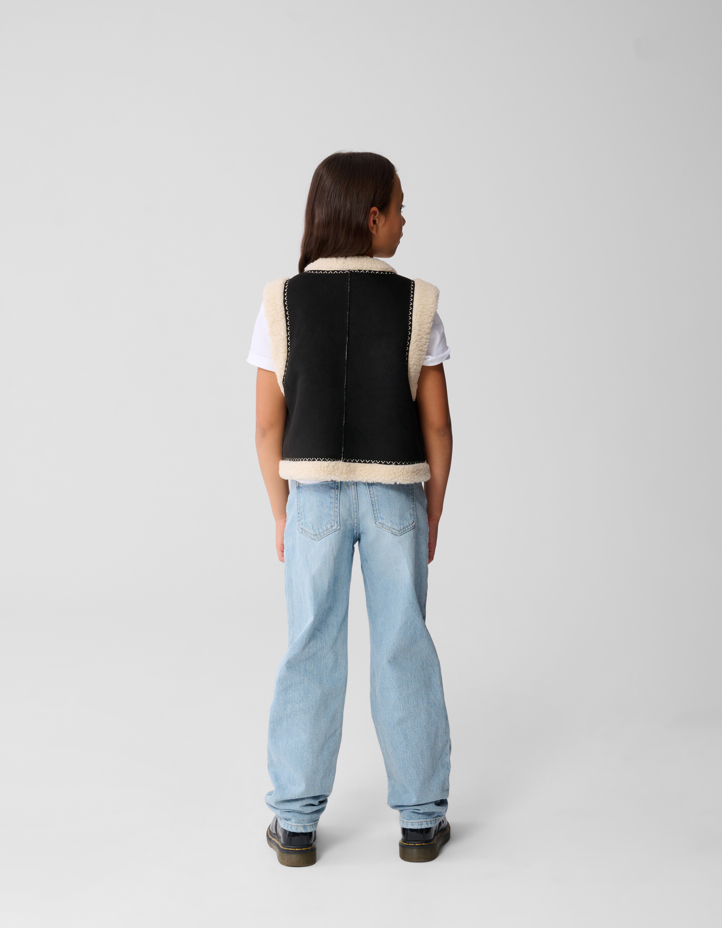 Teddy Embroidery Gilet Zwart SHOEBY GIRLS