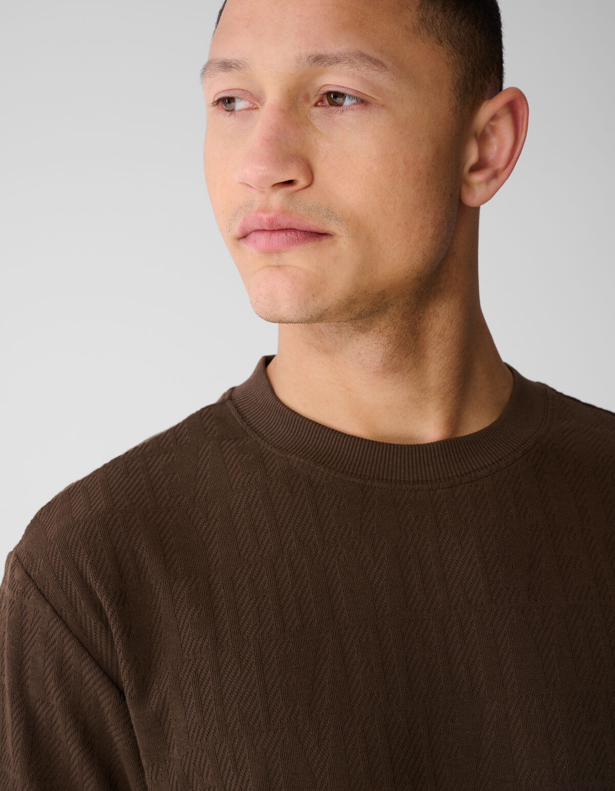 Eighty One Tekst T-shirt Donkerbruin SHOEBY MEN