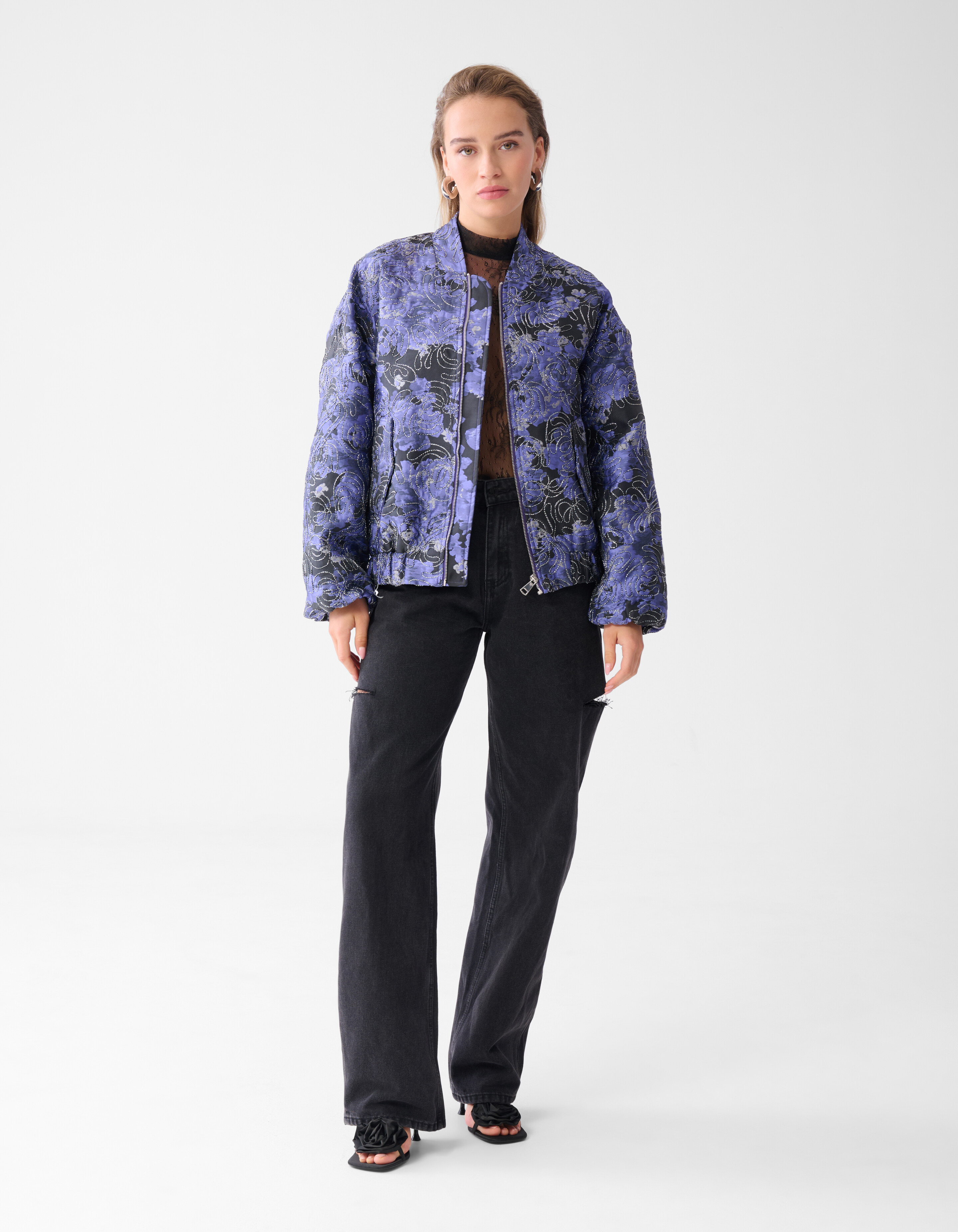 Jacquard Bomber Paars SHOEBY WOMEN