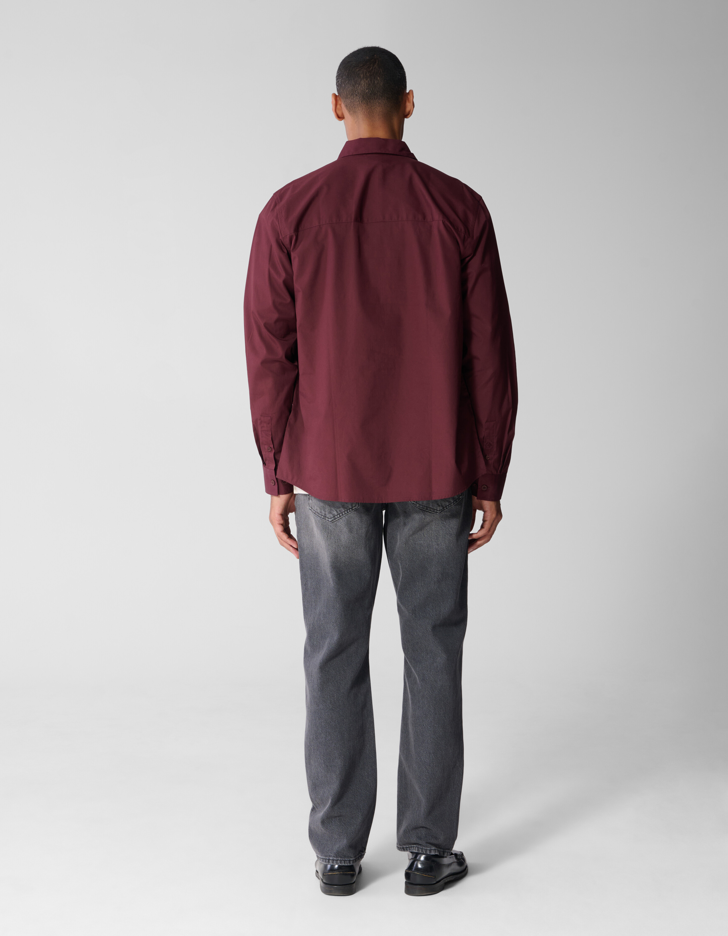 Basis Overhemd Donkerrood SHOEBY MEN