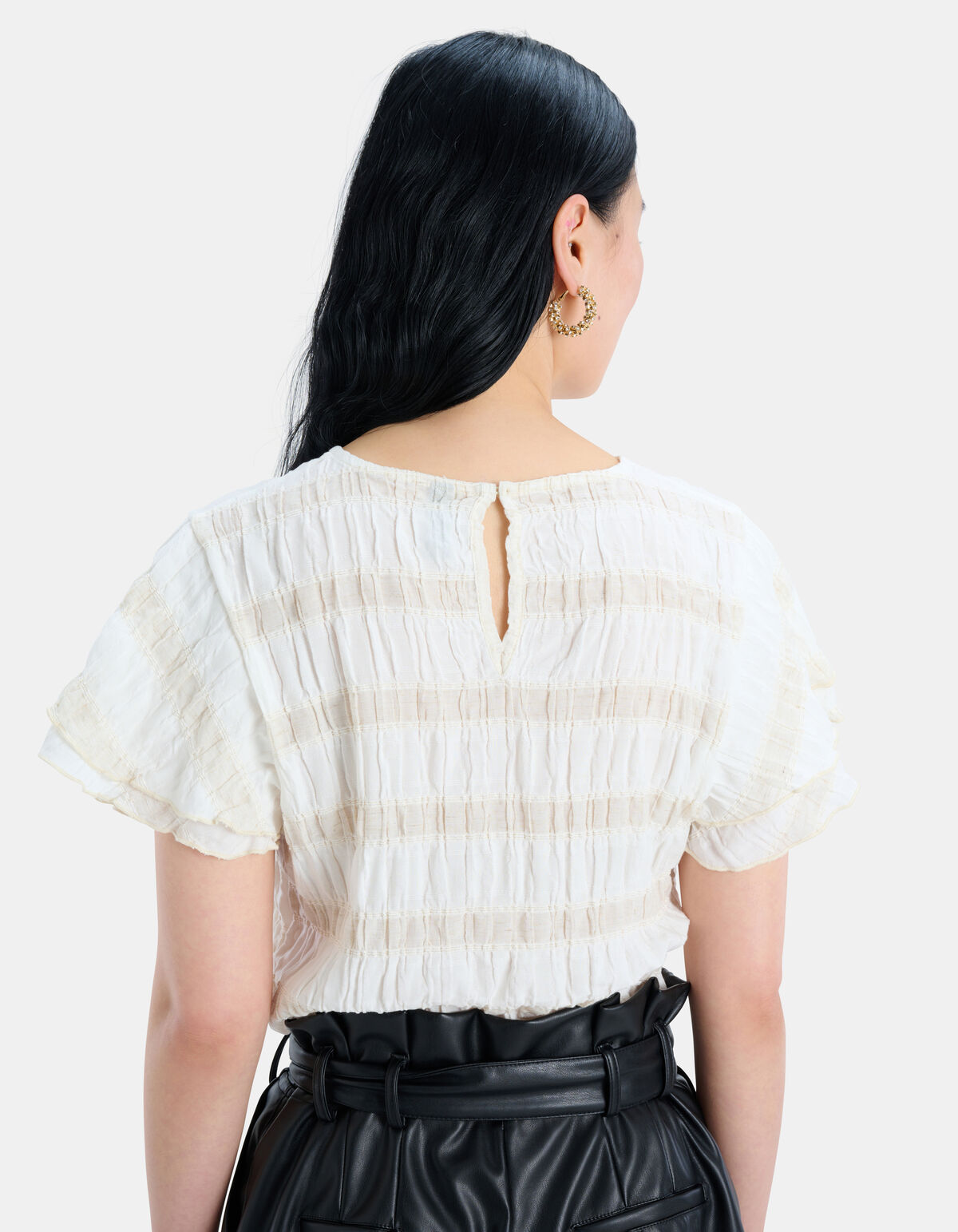 Sand Ruffle Top EKSEPT