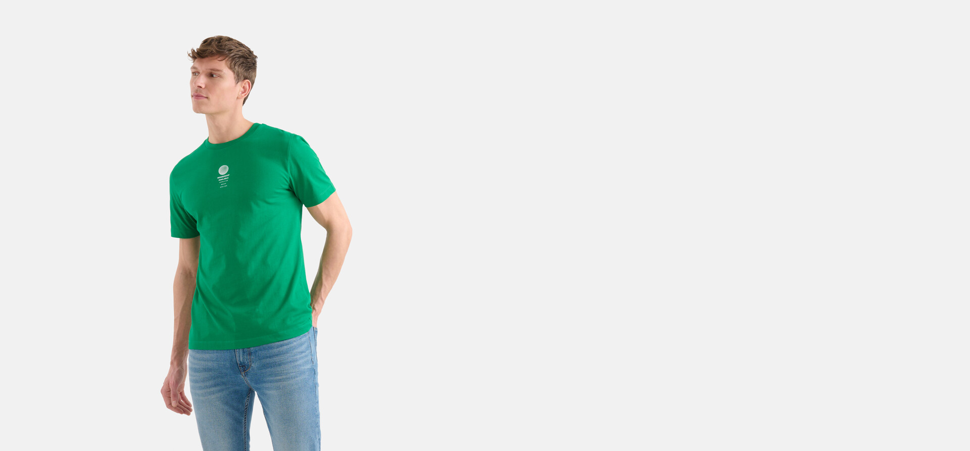 Regular Fit T-shirt Groen SHOEBY MEN