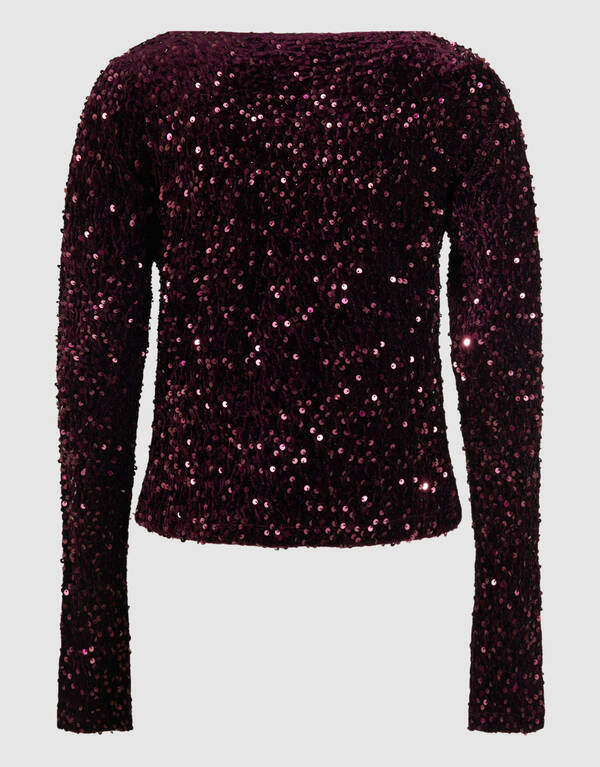 Sequin Waterval Top Paars SHOEBY WOMEN