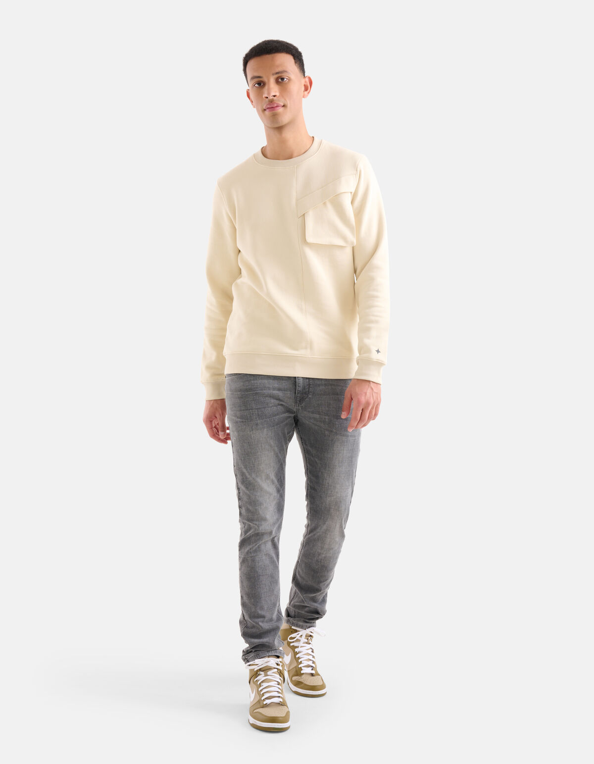 Cargo Crew Sweater Beige SHOEBY MEN