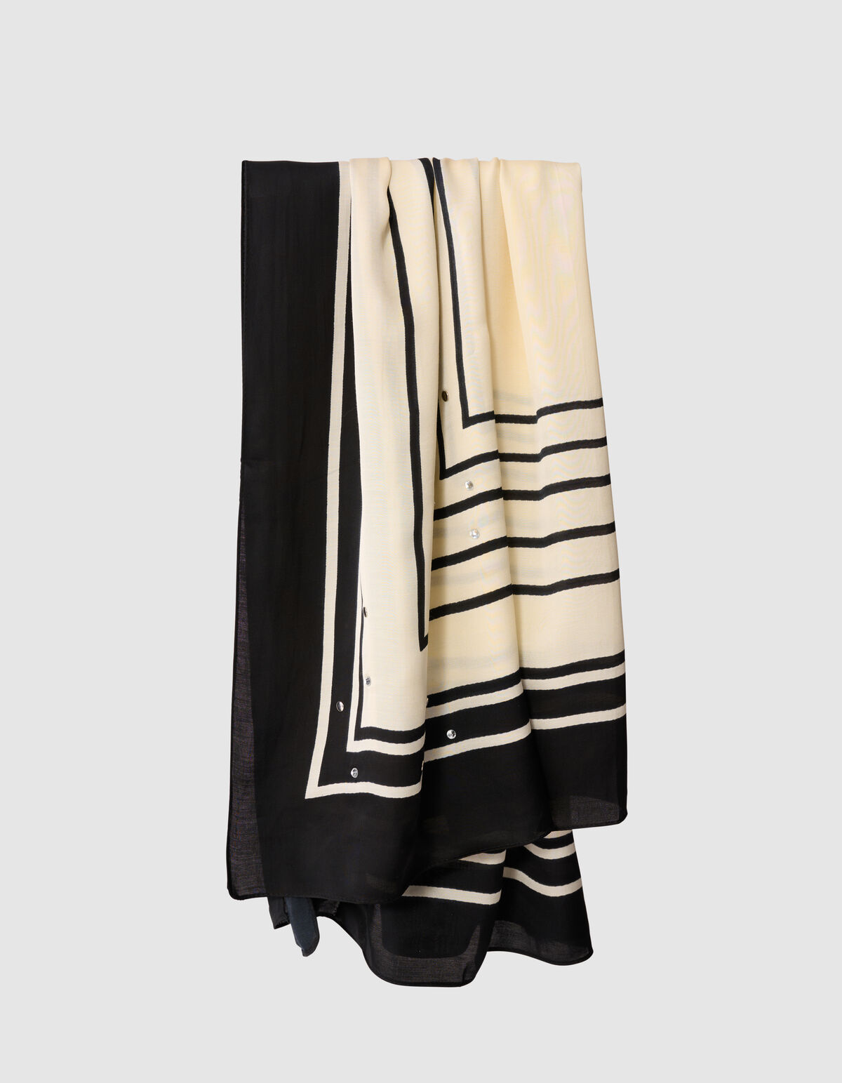 Graphic Strass Sjaal Zwart/Wit SHOEBY ACCESSOIRES