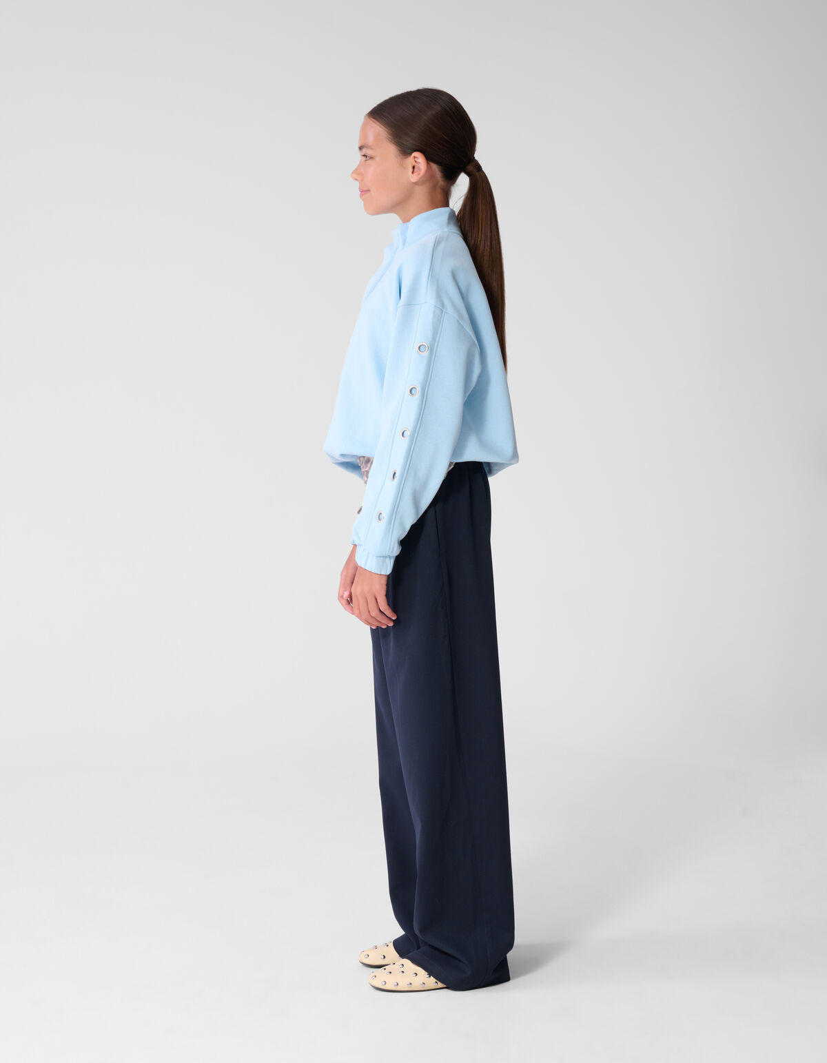 Funnel Neck Sweater Lichtblauw SHOEBY GIRLS