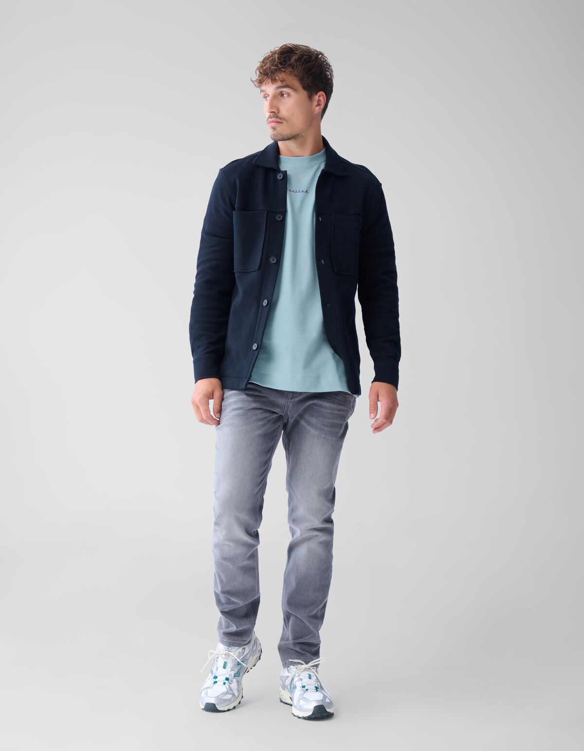 Slim Fit Jeans Washed Grey L34 SHOEBY MEN