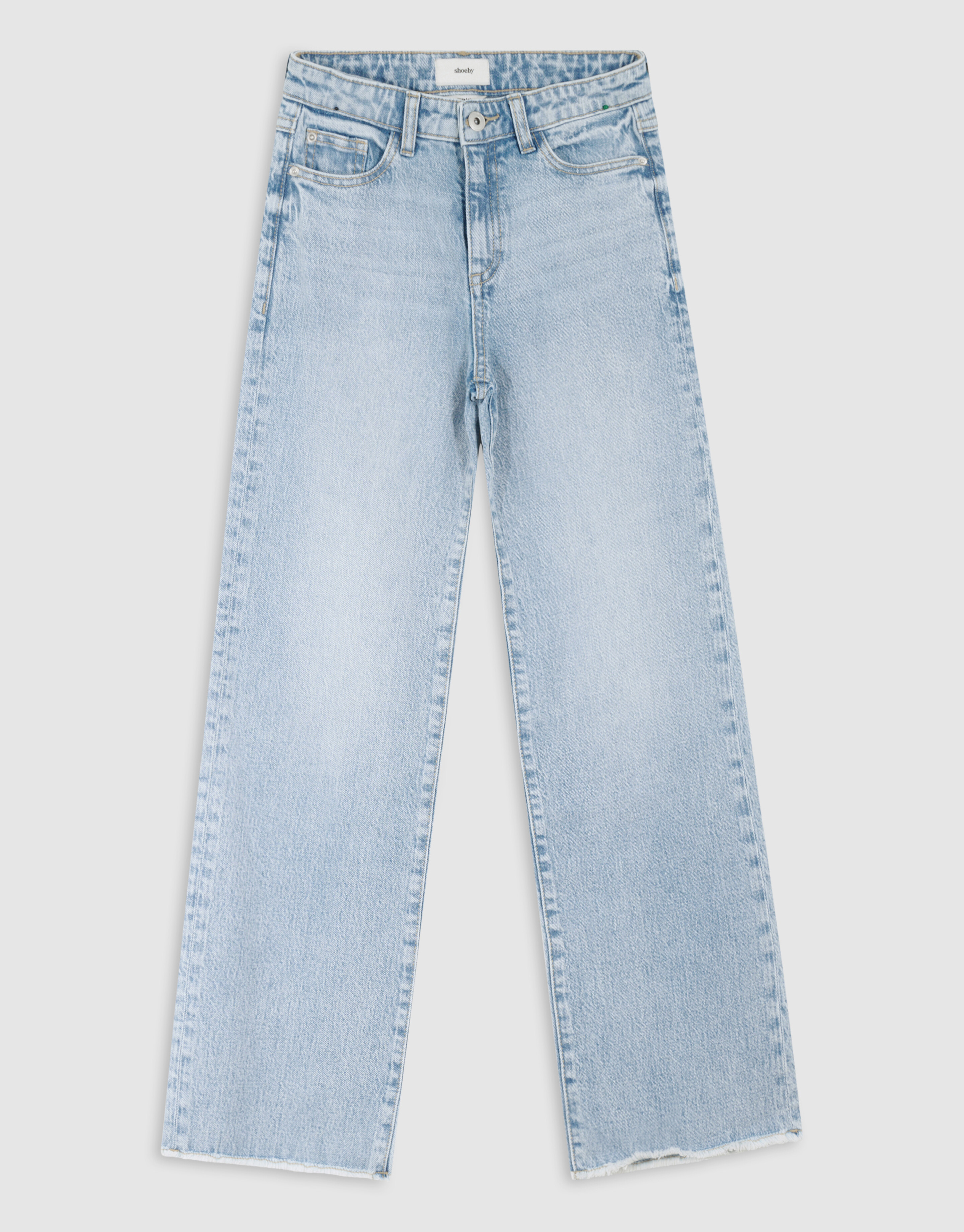 Wide Leg Fit Jeans Blauw SHOEBY GIRLS
