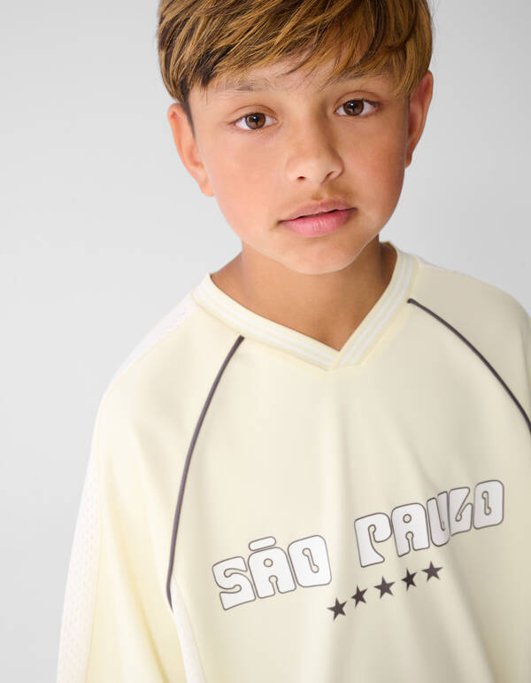 Sporty Oversized T-shirt Lichtgeel SHOEBY BOYS