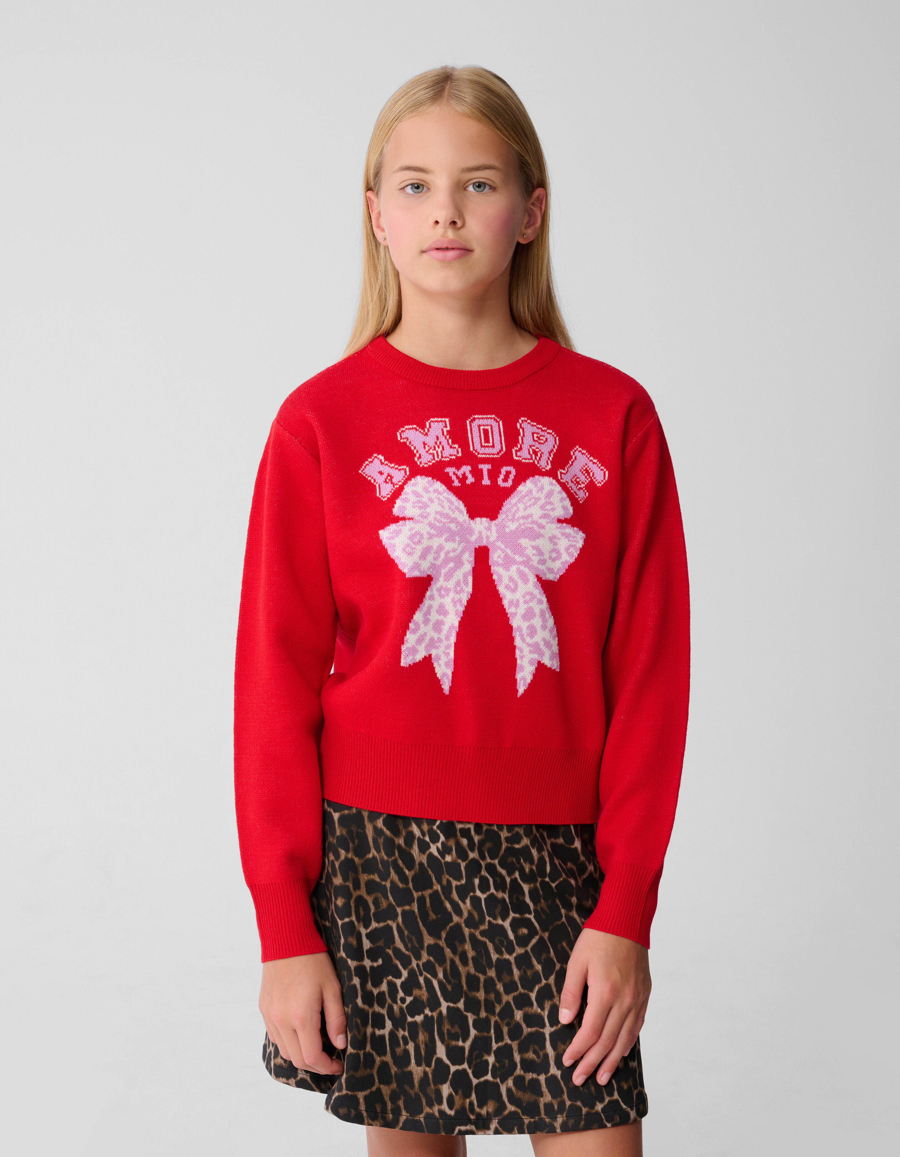 Strik Amore Knit Trui Rood SHOEBY GIRLS