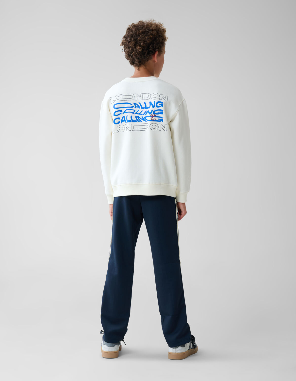 Artwork Sweater Wit SHOEBY BOYS