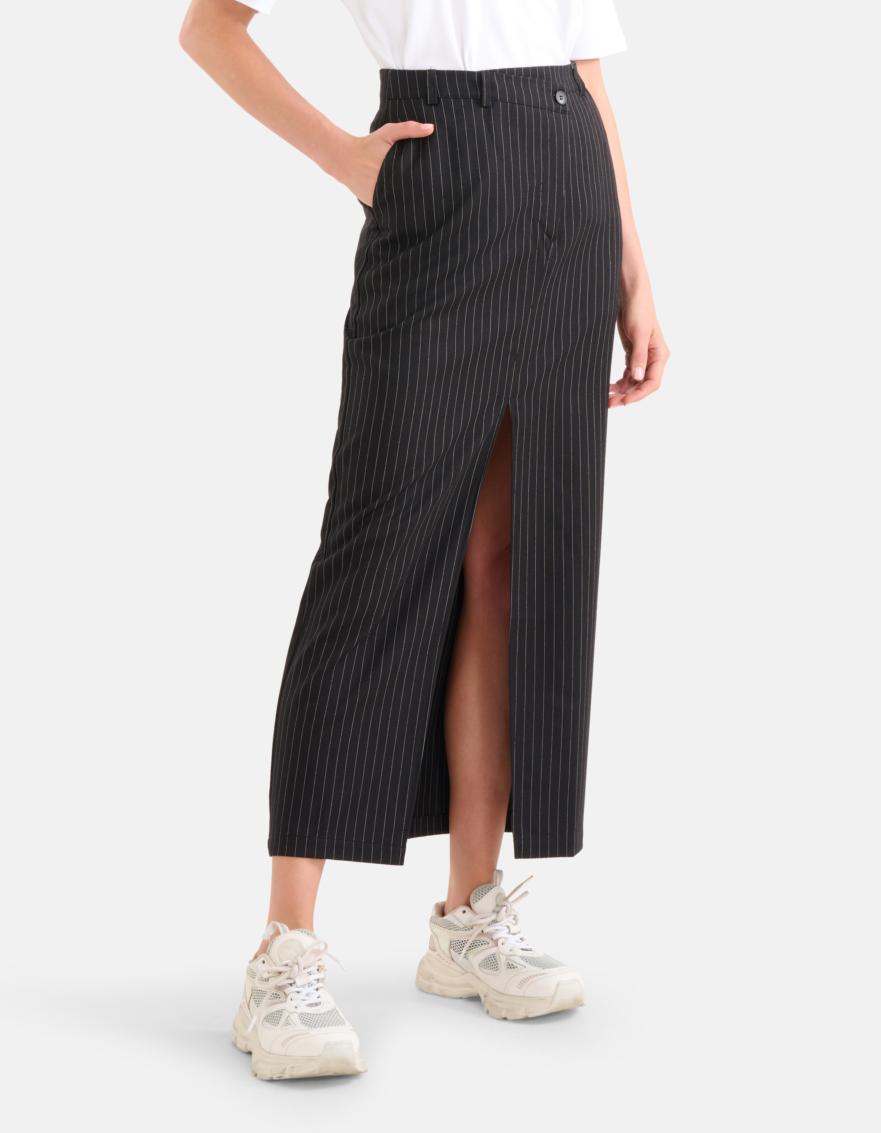 Pinstripe Rok Zwart SHOEBY WOMEN