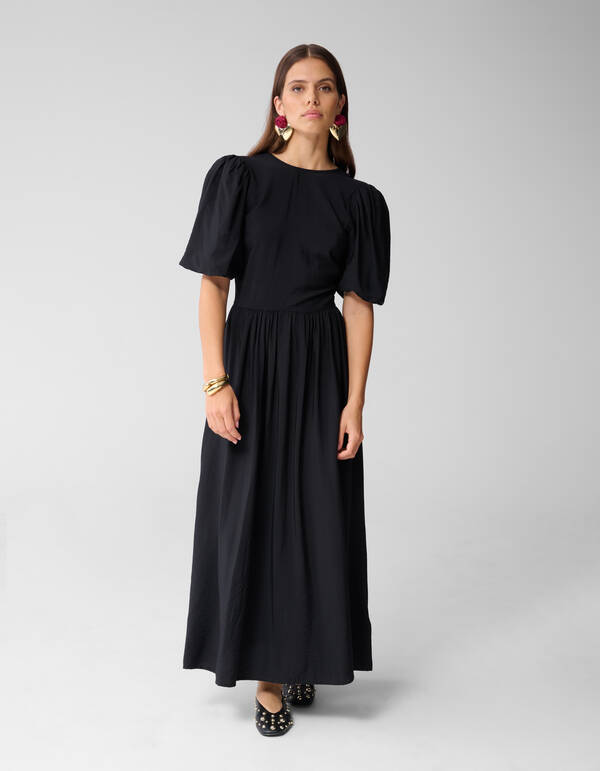 Strik Maxi Jurk Zwart SHOEBY WOMEN