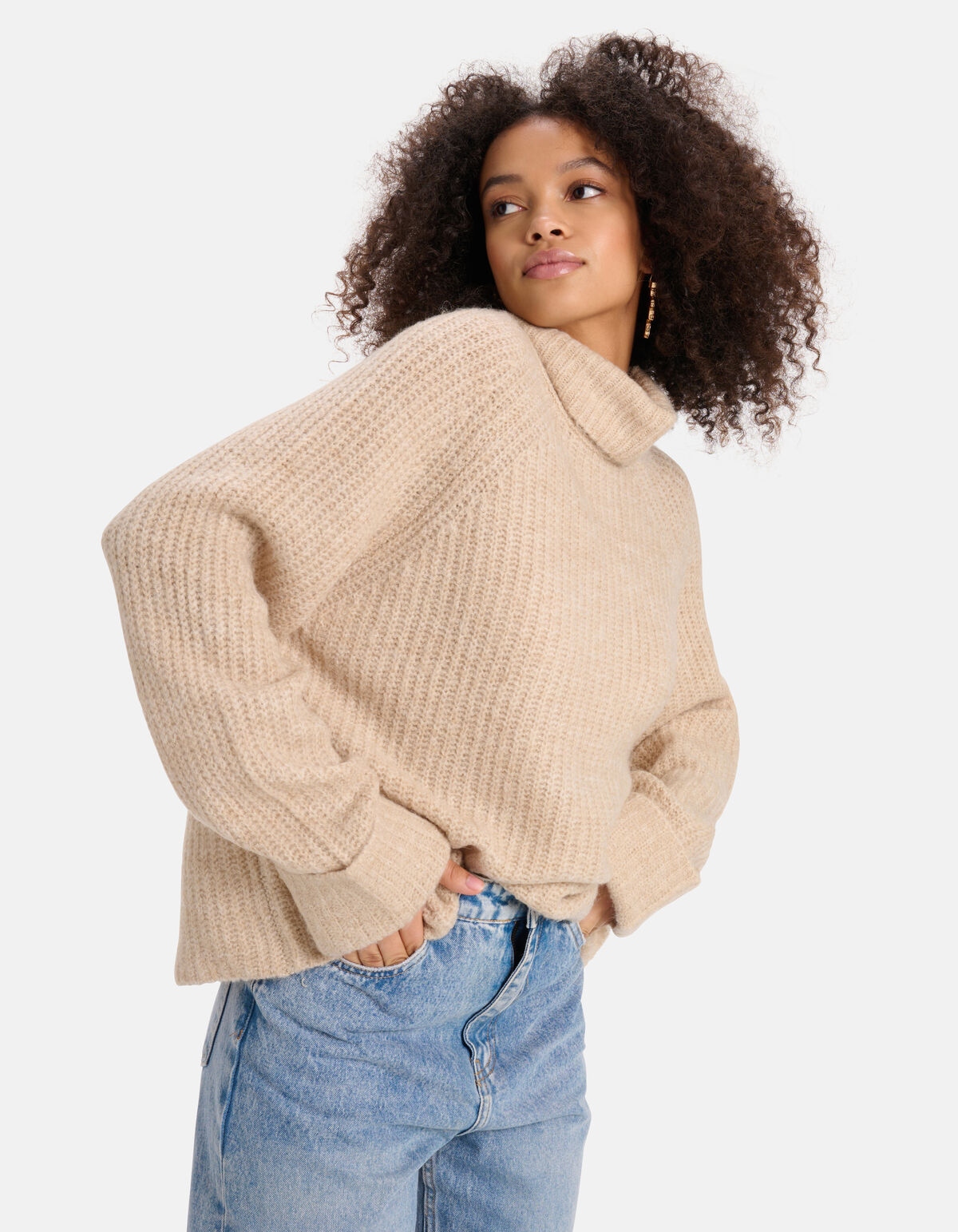 Grof Gebreide Coltrui Beige SHOEBY WOMEN