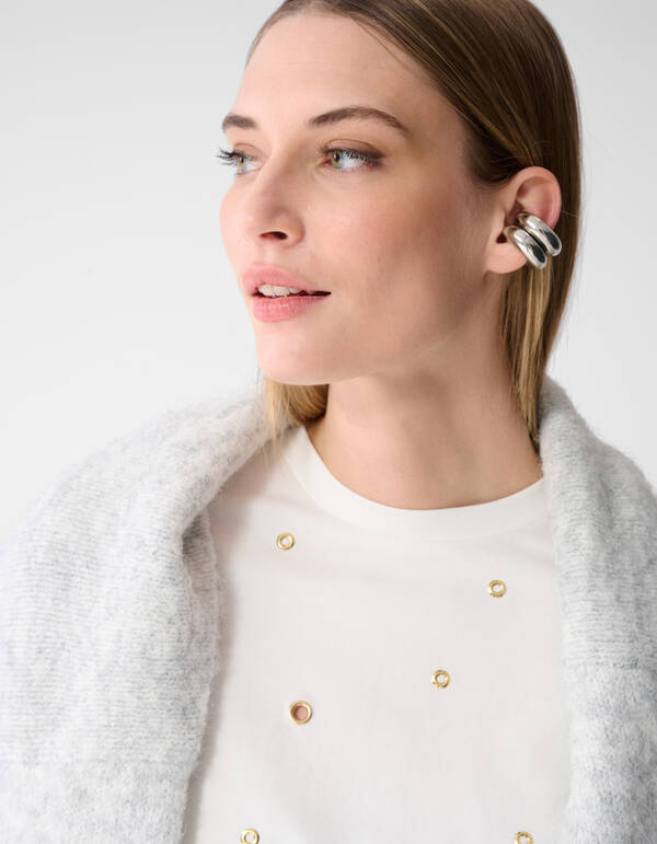 Oversized Eyelet T-shirt Wit SHOEBY WOMEN