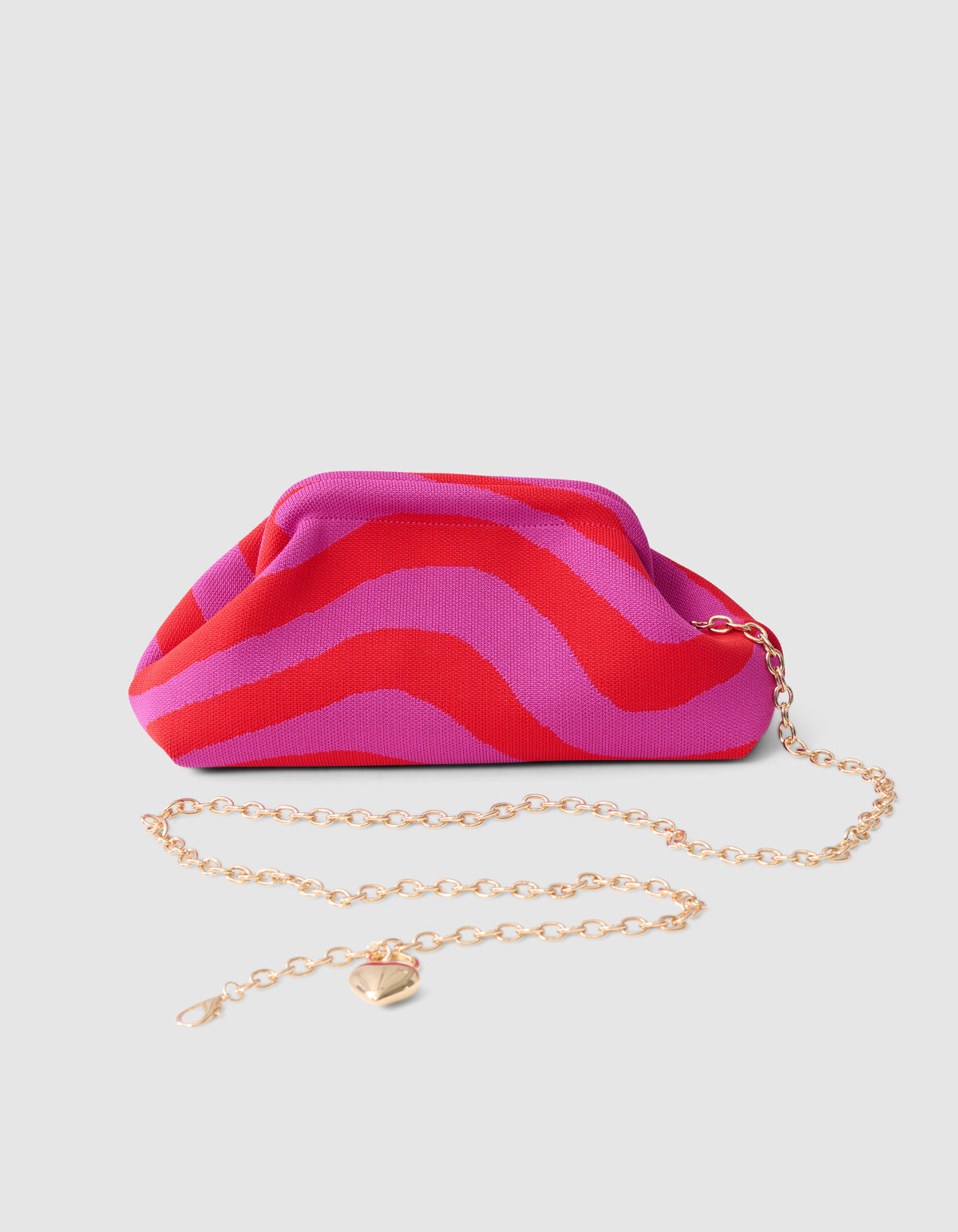 Knitted Clutch Tas Rood SHOEBY ACCESSOIRES