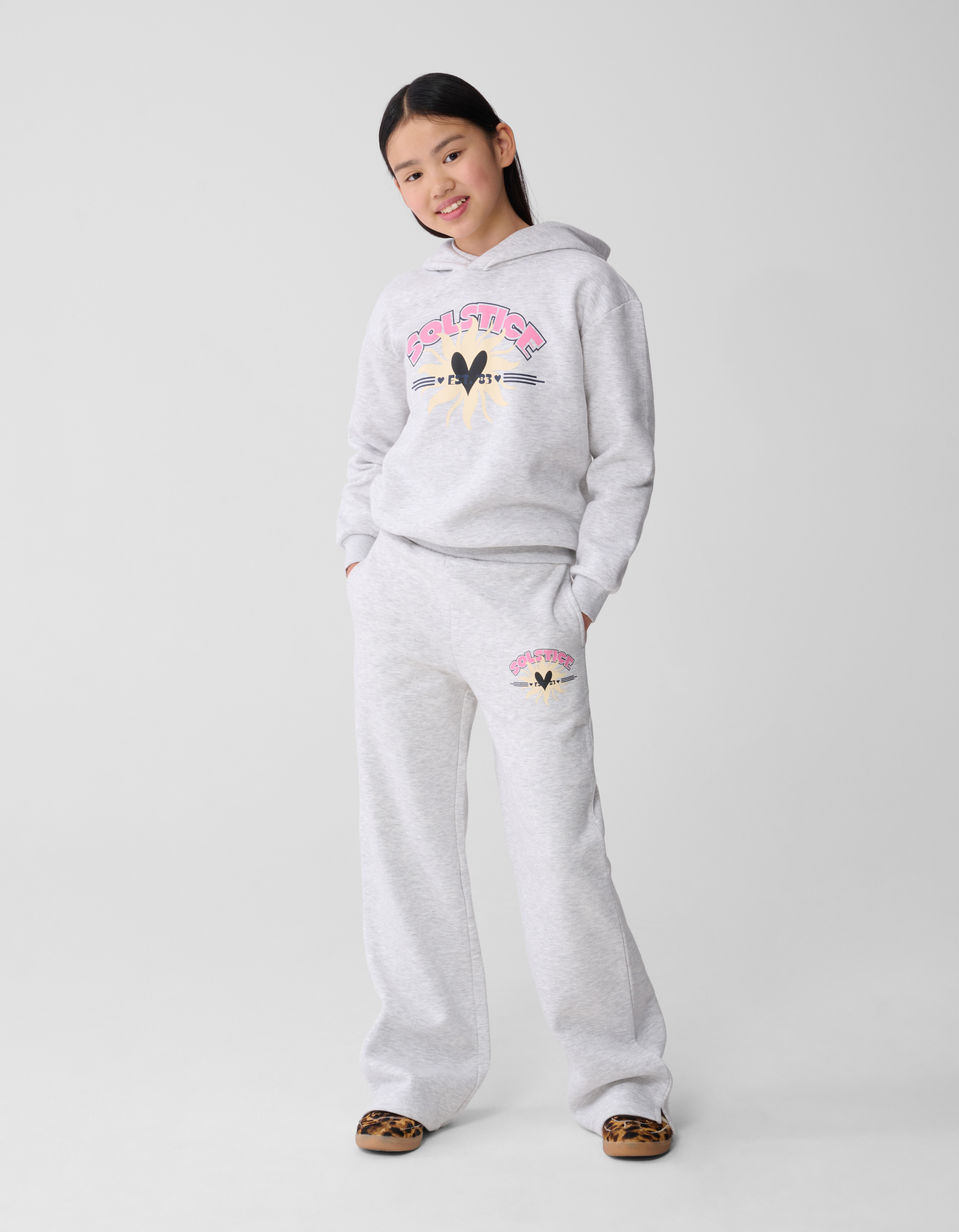 Solstice Wide Leg Jogger Broek Grijs SHOEBY GIRLS